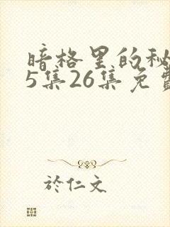 暗格里的秘密25集26集免费观看