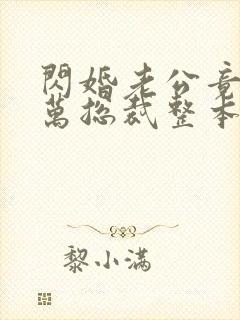 闪婚老公竟是亿万总裁整本免费封面