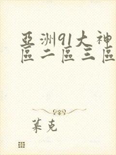 亚洲91大神一区二区三区