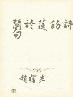 关于莲的诗词名句