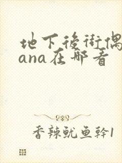 地下后街偶像sana在哪看