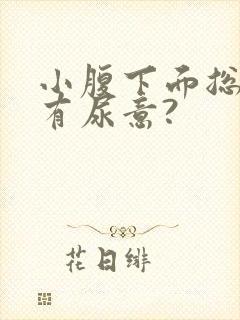 小腹下面总感觉有尿意?