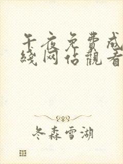 午夜免费成人在线网站观看封面