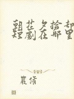 朝花夕拾却已迟短剧在哪里看