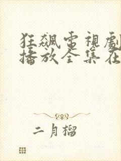 狂飙电视剧免费播放全集在线观看