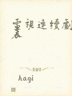 电视连续剧演员表封面