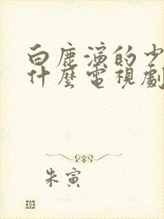 白鹿演的少春是什么电视剧