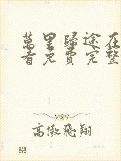 万里归途在线观看免费完整版电视剧高清