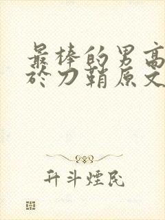 最棒的男高中生于刀鞘原文阅读