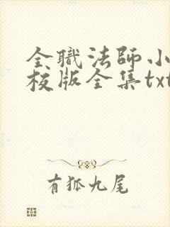 全职法师小说精校版全集txt