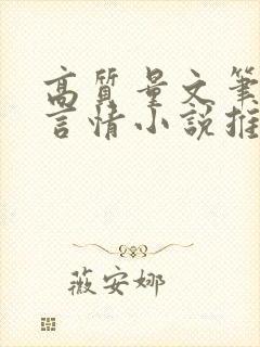 高质量文笔好的言情小说推荐封面