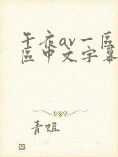 午夜av一区二区中文字幕