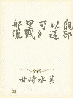 哪里可以观看《猎战》这部电影?