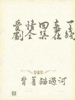 爱情回来了电视剧全集在线观看免费封面