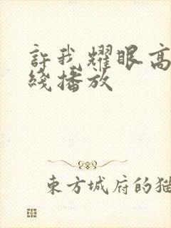 许我耀眼高清在线播放