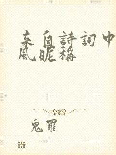 来自诗词中的古风昵称封面