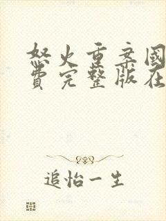 怒火重案国语免费完整版在线观看电影