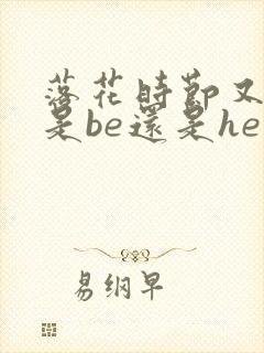 落花时节又逢君是be还是he封面