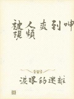 被人爽到呻吟的视频