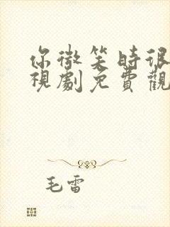 你微笑时很美电视剧免费观看全集完整