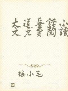 大道争锋小说全文免费阅读免费