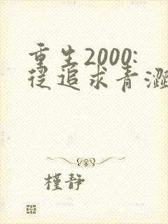 重生2000:从追求青涩校花同桌开始正版封面