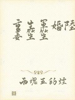 重生军婚陆寒砚姜笙笙