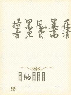 扫黑风暴在线观看免费高清完整版封面