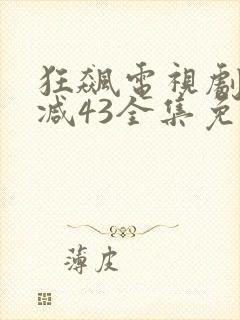 狂飙电视剧无删减43全集免费超清封面