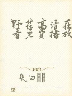 野花高清在线观看免费播放6