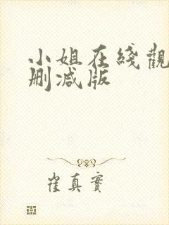 小姐在线观看无删减版