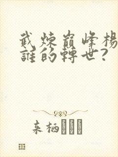 武炼巅峰杨开是谁的转世?封面