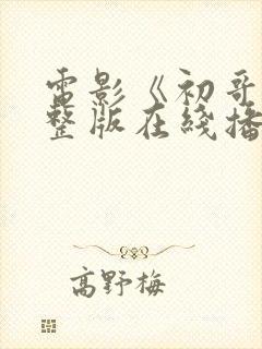 电影《初哥》完整版在线播放