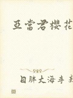 亚当君樱花动漫