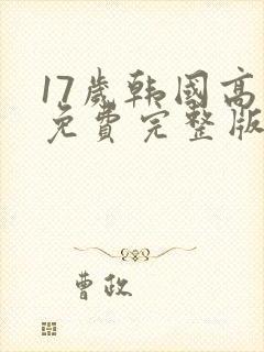 17岁韩国高清免费完整版