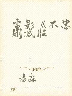 电影《不忠》无删减版