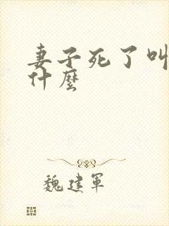 妻子死了叫丈夫什么