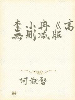 李小冉《高潮》无删减版封面