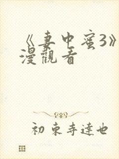 《妻中蜜3》动漫观看