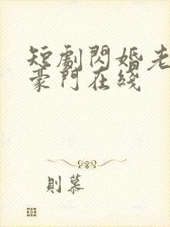 短剧闪婚老公是豪门在线