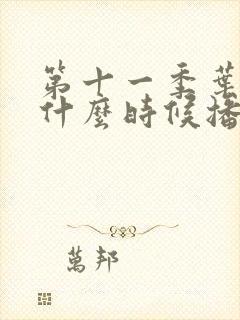 第十一季叶罗丽什么时候播出