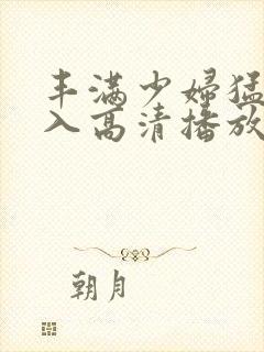 丰满少妇猛烈进入高清播放封面