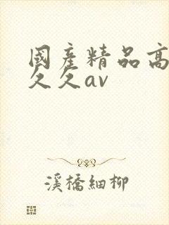 国产精品高潮久久久av