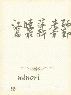 江晓萍老师番外篇最新章节在线阅读