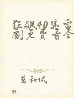 狂飙40集电视剧免费看全集