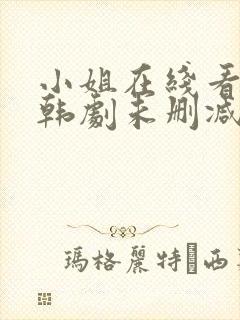 小姐在线看完整韩剧未删减封面