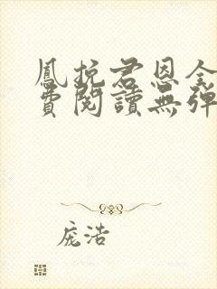 凤挽君恩全文免费阅读无弹窗封面