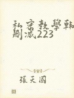 私密教学韩漫无删减223