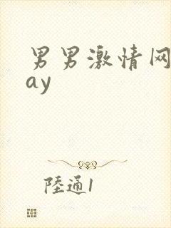 男男激情网站gay