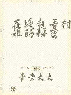 在线观看村又小姐的秘密